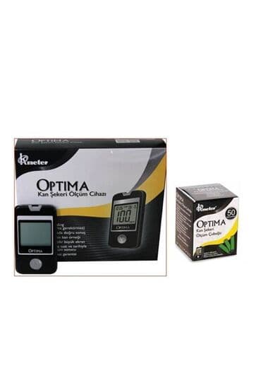 şəkər çöpü: Optima qan şəkəri ölçüm cihazı+50 ədəd ölçüm stripi+1 ədəd barmak — 1