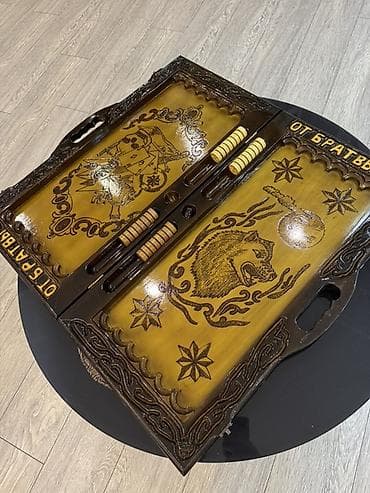 İdman alətləri: Əl İşi Məhsul: Aşxana/istirahət üçün taxta nərd dəsti • Material — 4