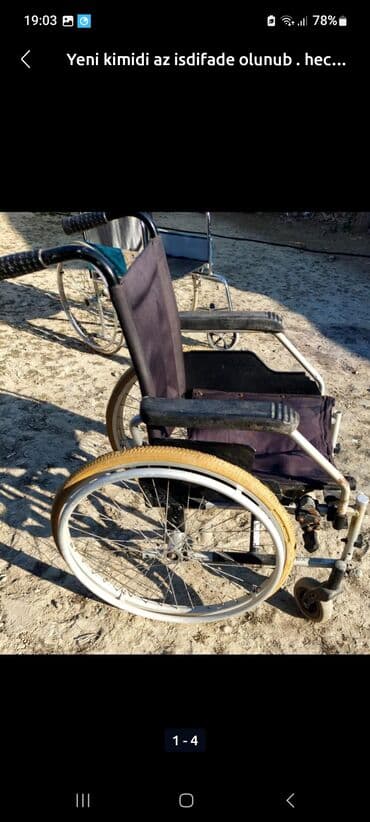 Нитриловые перчатки: Əlil arabası – əl ilə idarə olunan, yüngül metal karkaslı model — 3