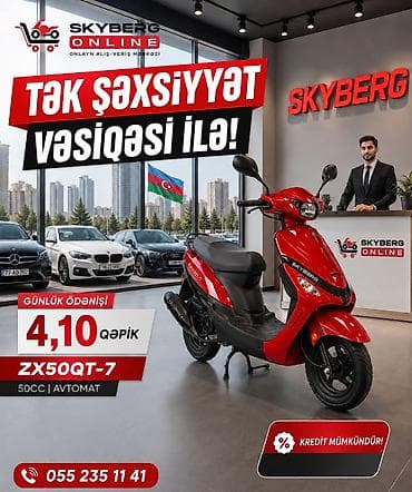 SKYBERG ONLINE – ZX50QT-7 skuter - Model: ZX50QT-7 - Mühərrik həcmi