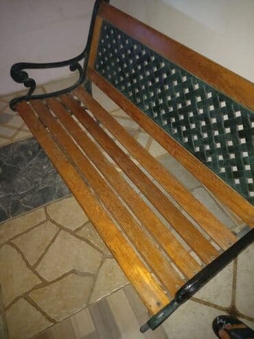 стул металлический: Б/у, Прямоугольный стол, 2 стула, Нераскладной, Со скамейками, Азербайджан — 7