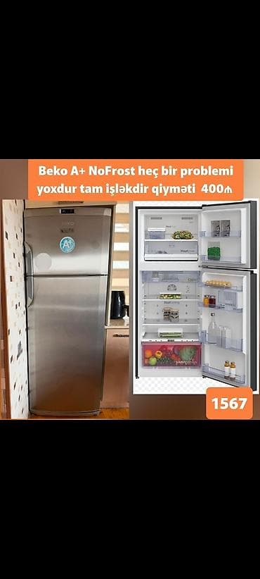 isdenmis soyuducu: İşlənmiş 2 qapılı Beko Soyuducu Satılır, rəng - Gümüşü — 1