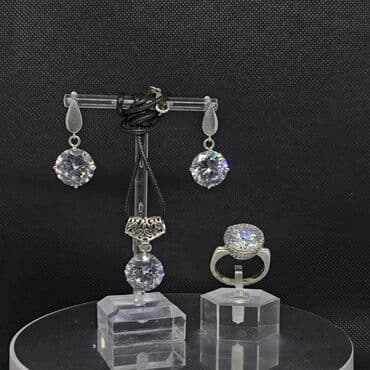 наборы из серебра с натуральными камнями: Dəstə daxildir: Üzük, Gümüş — 1