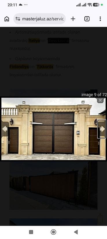 Qaraj darvazaları: Taxta teksturalı qaraj qapıları və giriş qapıları - Material və — 9