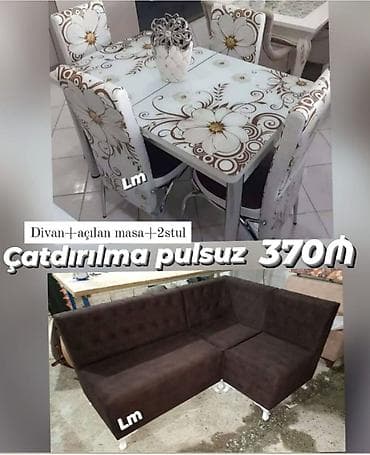 Mətbəx dəsti Qiymət : 370₼ Divan:1.20x1.70 . Masa açılan: 70×1.10