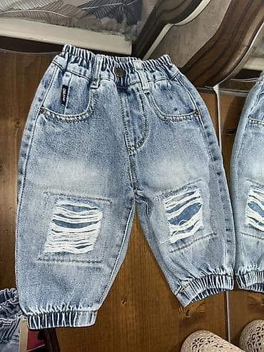 cins şalvar modelleri: Uşaq üçün cins şalvarlar (2 model) Model 1 – Klassik açıq mavi: - — 3