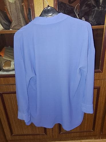 Другая женская одежда: Mavi qadın köynəyi - Rəng: parlaq mavi - Model: klassik yaxalıqlı — 2