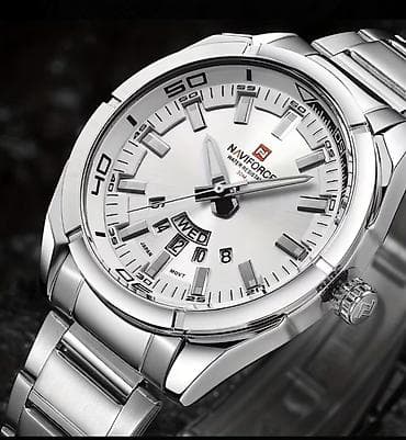 bakida saat: Yeni, Qol saatı, NaviForce, rəng - Gümüşü — 3