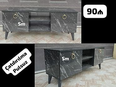 Ev üçün mebel: Yeni, Düz TV altlığı, Polkalı — 1