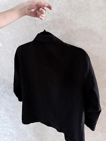 pidjak: Qara qadın blezeri - Rəng: klassik qara - Modell: açıq önlü — 2