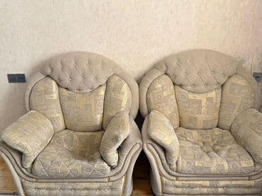 Klassik divan, 2 kreslo, Bazasız, Açılmayan