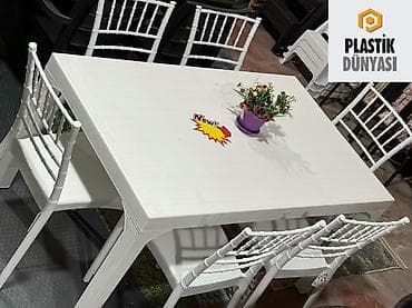 Wood masa Tiffany oturacaqları ilə