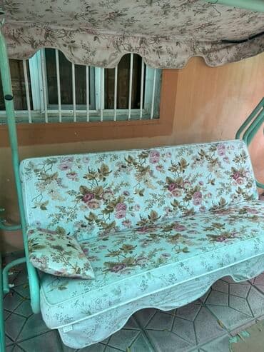 ev üçün yelləncəklər: Divan-yelləncək, Zontikli, Metal — 3