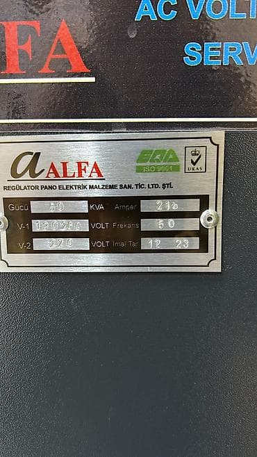 Ev və bağ: ALFA AC gərginlik tənzimləyicisi – Servo Kontrol Texniki — 3