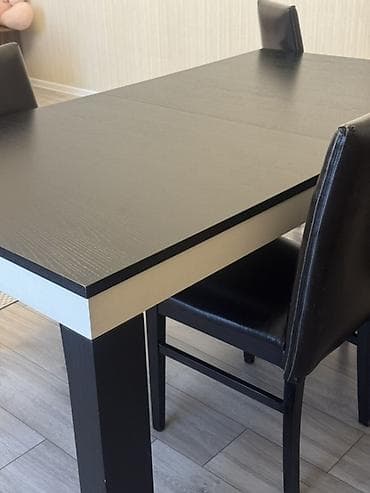 ustollar: Mətbəx üçün, Açılmayan, Dördbucaq masa, 6 stul — 2