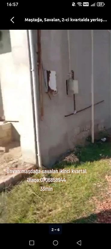 sumqayit 33 yolu heyet evleri: Maştağa, Savalan, 2-ci kvartalda yerləşən həyət evi. 3 sotda yerləşir — 2