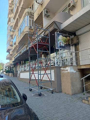 daimon home masa örtüsü: Metal mobil iskele (rolikli) – təmir-tikinti və hündürlükdə işlər — 6