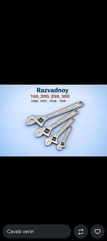 açar naborları: Açar dəsti ədəd: 4 — 1