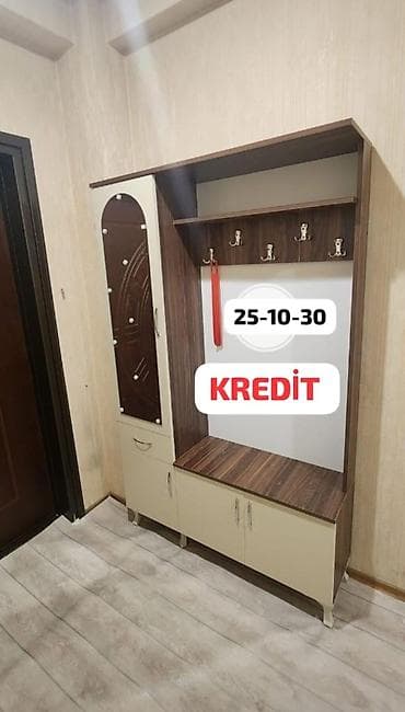 2 qapılı, Kredit, Qəhvəyi, Digər material, Açılan, Düz dolab