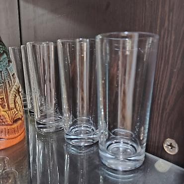 plastmas qablar: Qədəhlər, rəng - Çəhrayı, Şüşə — 6