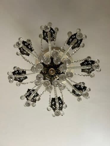 listur alti: Çılçıraq, 8 lampa, Xrustal — 2