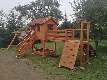 qapi perdeleri: Uşaq üçün taxta oyun kompleksi və oyun evləri Məhsul təsviri: - — 6