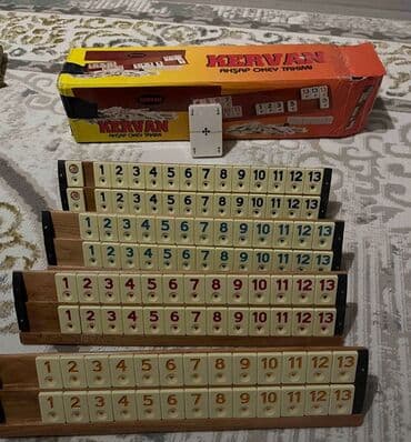 maska şou bilet: Okey desti tam yeni kutusu açılmayıb taxta okey takımı — 4