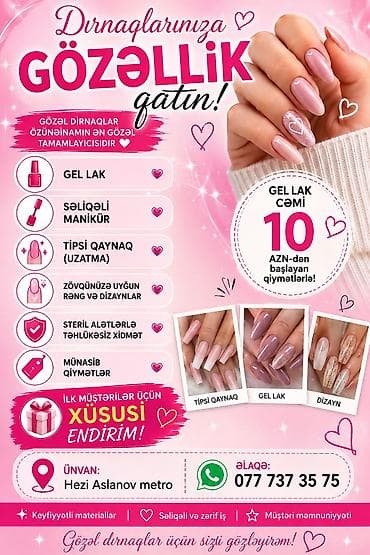 ten effekti: Wellak
Tipsi qaynaq
Oz dirnaqina gel 
10 azn — 2