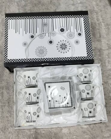 Qəhvə dəsti, Farfor, 6 nəfərlik