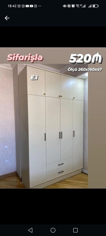 kupe şkaf: Yeni, Kupe, 5 qapı Düz dolab, Dolab-asılqan, Azərbaycan — 19