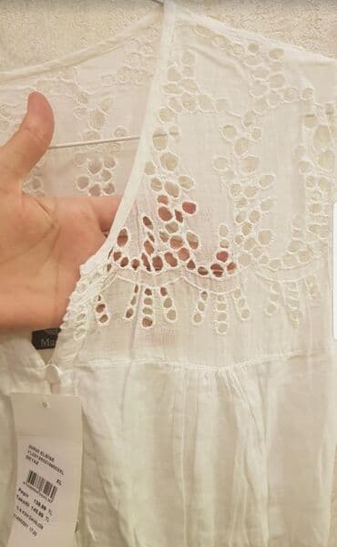 ağ sarucka: Teze cit materialda don, 42/44 bedene uygun — 1