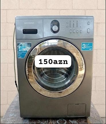 Техника и электроника: Samsung önyükləməli paltaryuyan maşın - Rəng: metalik boz - Ön şüşəli — 1