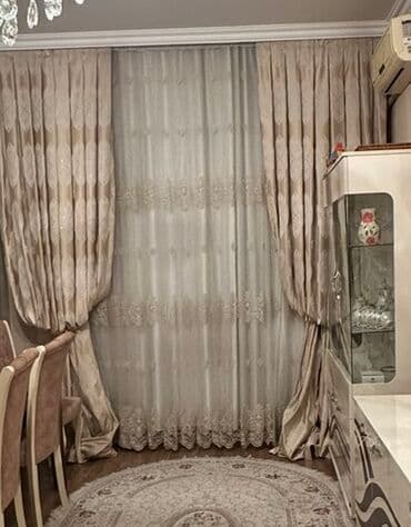 tuller: Pərdə dəsti – klassik salon üslubu - Qalın dekor pərdələr: İşığı — 1