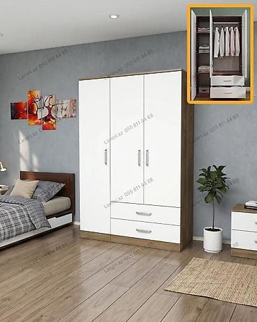 skafi: 3 Qapılı Dolab Geyimlərinizi nizamlı saxlamaq üçün ideal, geniş — 1