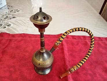 semeni xonca sekilleri: Məsqi üçün kiçik ölçülü nargilə - Klassik şərq üslubunda metal gövdə — 2