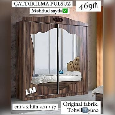 divar dolabı: KUPE DOLAB FABRİK İSTEHSALI Qiymət : 469₼ Dolab gözünüzün önündə — 1