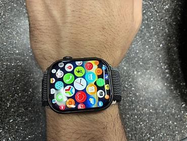 Smart saatlar: Applewatch-9 45mm tam orginal pakofqası ıle verecem 1ay deil alınıb — 3