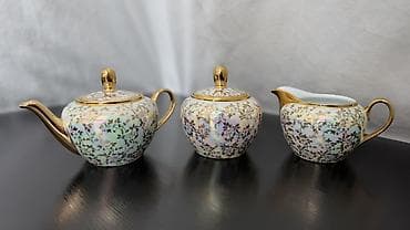 xara: Çay dəsti, rəng - Qızılı, Farfor, 10 nəfərlik, Almaniya — 8