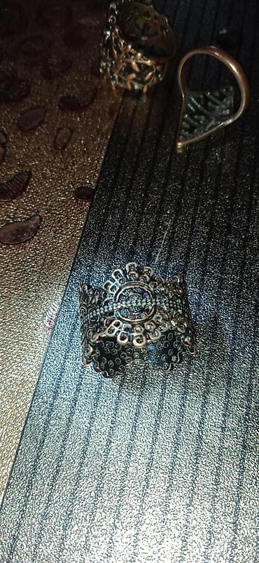 tifani üzük: Qadın üzük dəsti – 3 ədəd - Material: metal ərinti (qızıl-bürünc və — 4