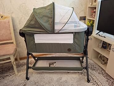 Oğlan və qız üçün, Yeni, Dördbucaq, Beşik, Matras ilə, Yellənmə mexanizm ilə