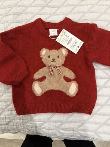 uşaq kapriləri: Uşaq üçün sviter – Zara Kids - Model: qızılı-qırmızı rəngdə trikotaj — 2