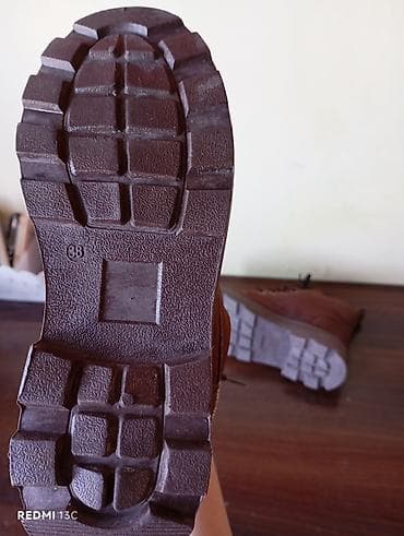 spector bot: Qəhvəyi rəngdə unisex payiz -qış botları - Material: yumşaq süet — 5