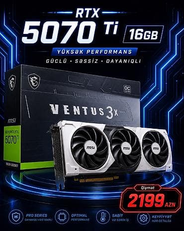 Elektronika: ✅ Yeni ✅ Rəsmi zəmanət ✅ Çatdırılma mövcuddur 🎮 MSI GeForce RTX 5070 — 4