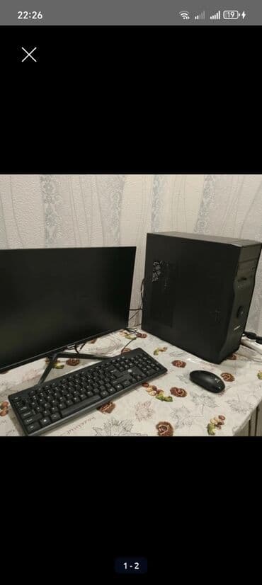 notbuk komputer: Masaüstü kompüter dəsti Tərkib: - Sistem bloku (qara korpus, ön — 1