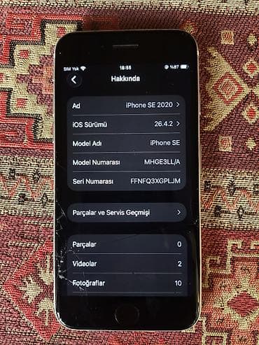 iphone 10 plus: IPhone SE 2020, 64 GB, Ağ, Barmaq izi, Simsiz şarj — 4