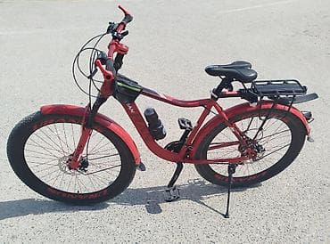 yasebet 22: Uranus fatbike tipli dağ velosipedi - Rəng: qırmızı, eyni tonda — 1