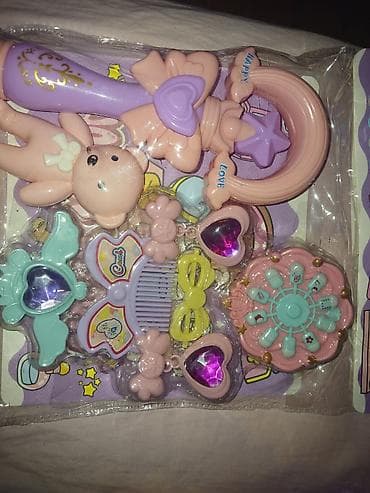 Uşaq bəzək və oyun dəsti - Rəngarəng plastik aksessuarlar toplusu