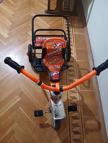 Uşaq üçtəkərli velosipedi – RAMBO Baby modeli - Rəng: narıncı-qara — 1