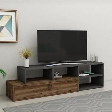 super mebel: Yeni, Düz TV altlığı, Polkalı, Laminat, Türkiyə — 1