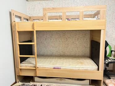 qara dik: Oğlan və qız üçün, İşlənmiş, Çarpayı, Matras ilə, Siyirməsiz, MDF — 1